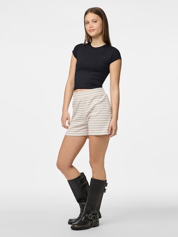 PIECES regular Bukser 'PCDonna' i beige