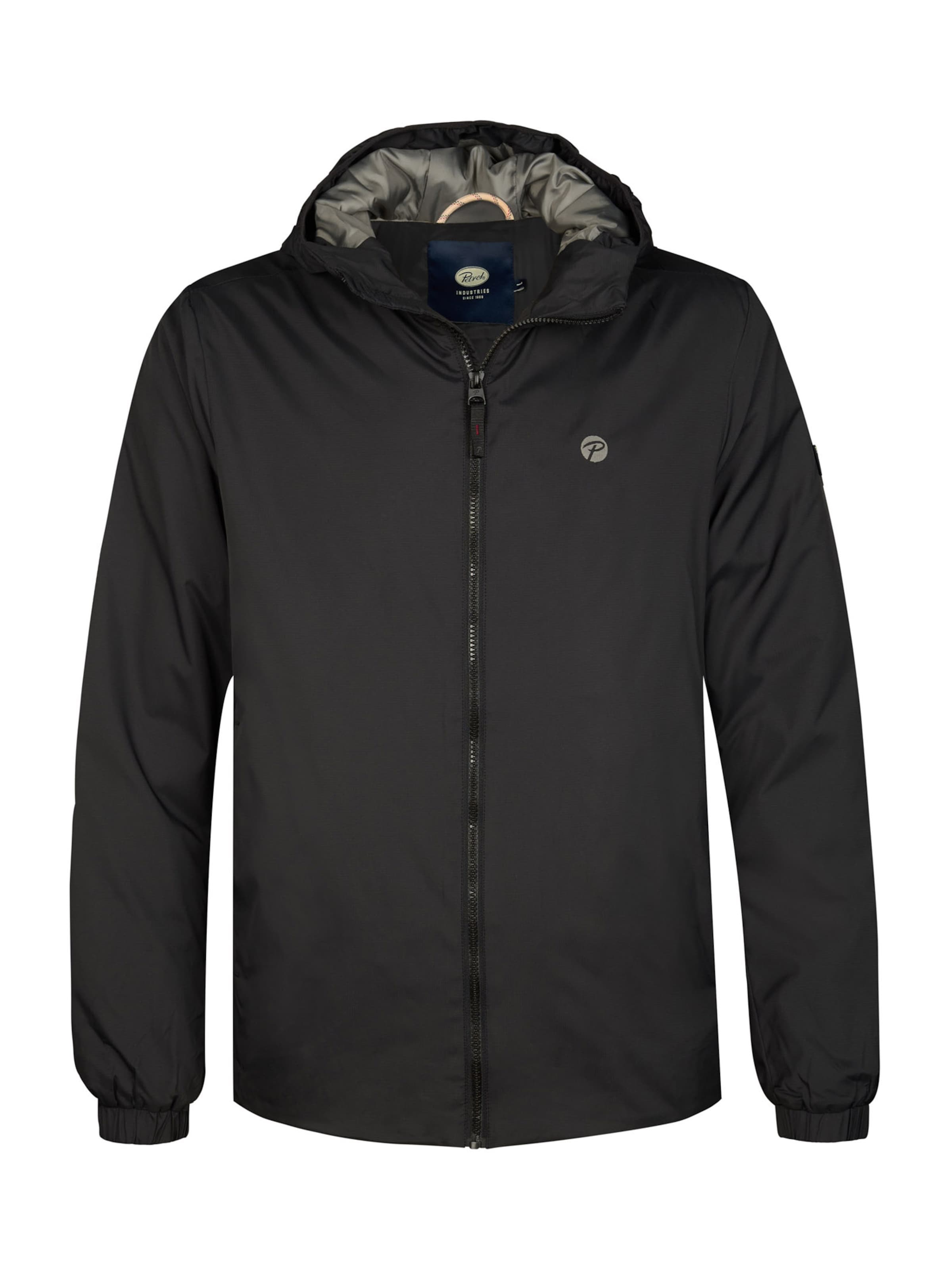 Petrol Industries Övergångsjacka i svart: framsida