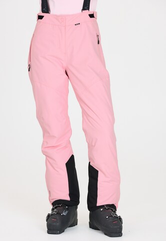 Whistler Regular Sports trousers 'Drizzle' in Pink: front