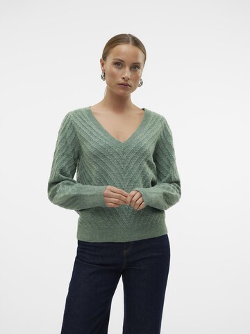 VERO MODA Trui 'STINNA' in Groen: voorkant