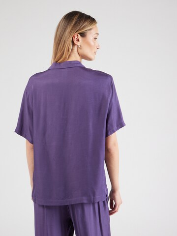 Calvin Klein Underwear Pajama shirt 'Pure Sheen' in Purple