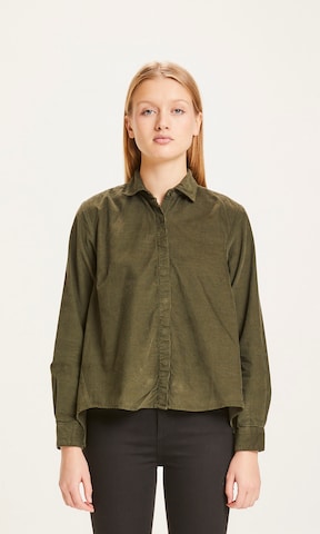 KnowledgeCotton Apparel Blouse 'Jacinta' in Green: front