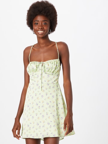 Gina Tricot Summer Dress in Green: front