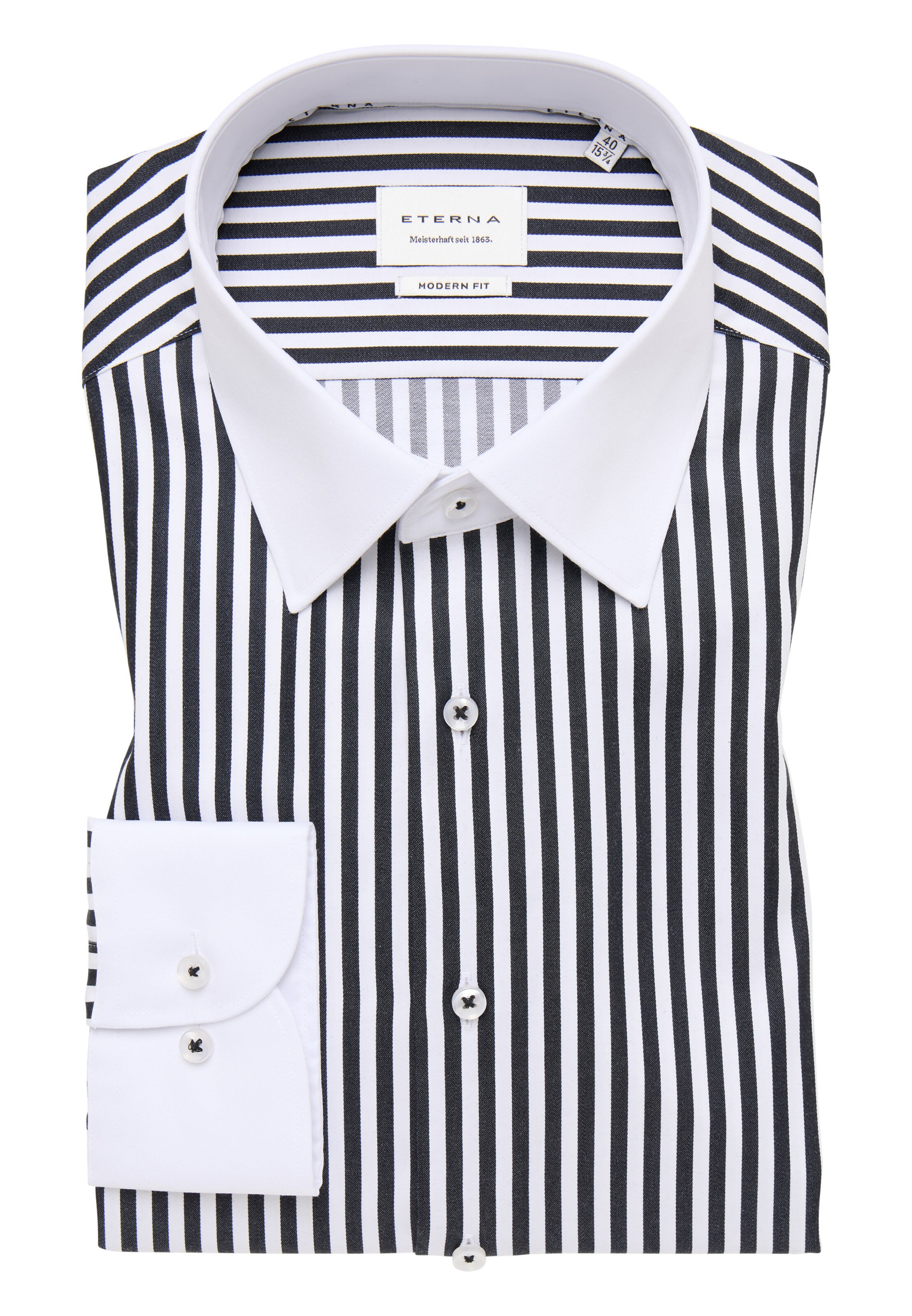 ETERNA Regular fit Business Shirt in Black