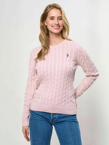 U.S. POLO ASSN. Trui ' UWMadeline ' in Lila: voorkant