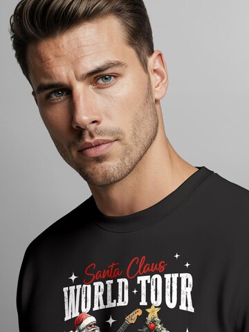 Neverless Sweatshirt 'Santa World Tour'‌‌‌‌‌‌‌ in Schwarz