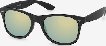 styleBREAKER Sonnenbrille 'Nerd Sonnenbrille mit Rechteckigen Gläsern' in Gelb: Vorderseite