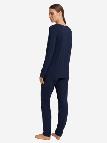 Hanro Pyjama 'Natural Elegance'‌‌‌‌‌‌‌ in Blau