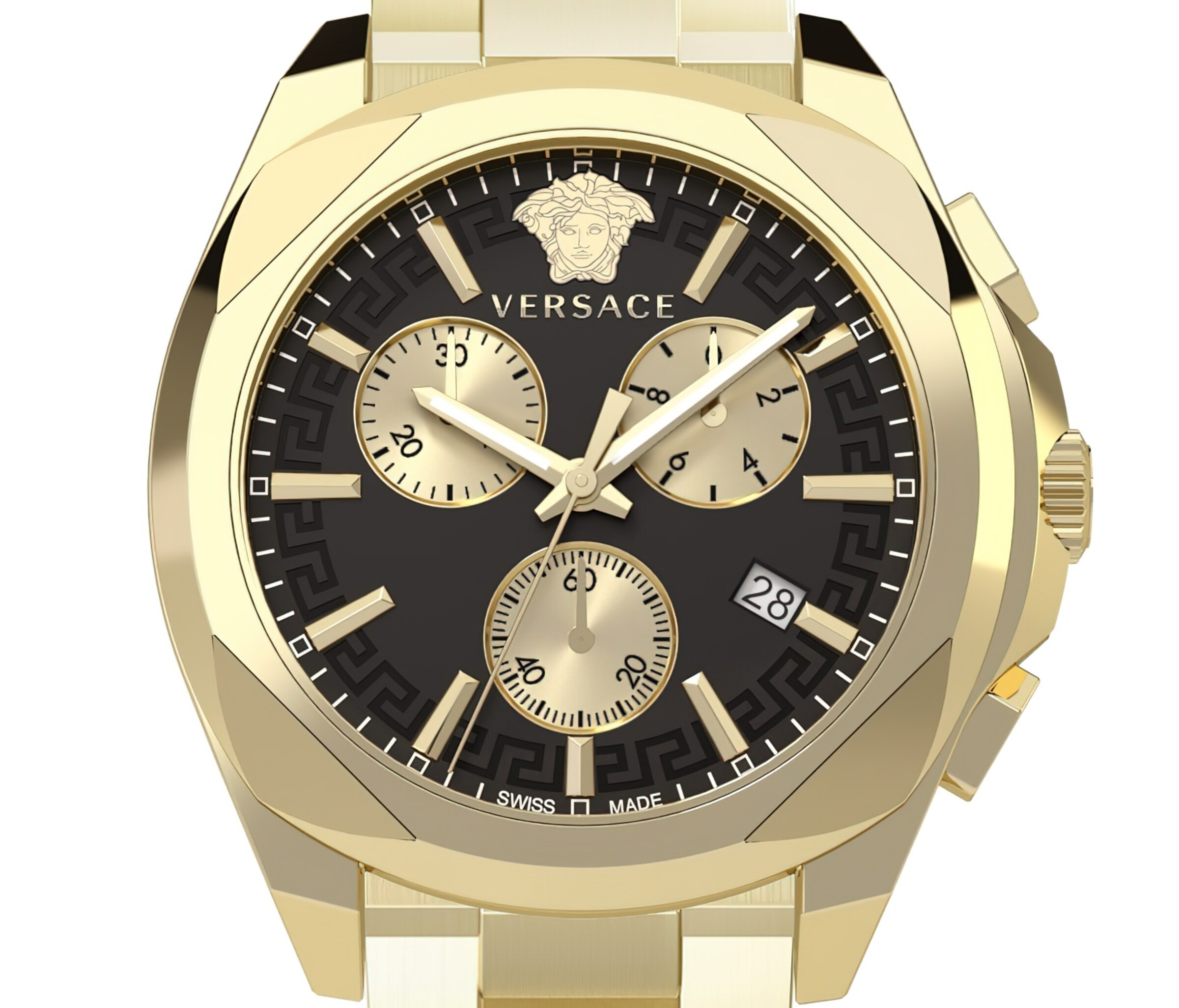 VERSACE Analoog horloge 'Chrono Lady' in Goud