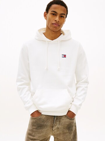 Tommy Jeans Суичър в бяло: отпред