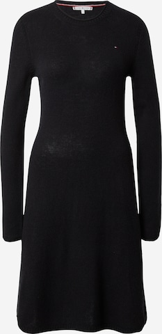 TOMMY HILFIGER Knitted dress in Black: front