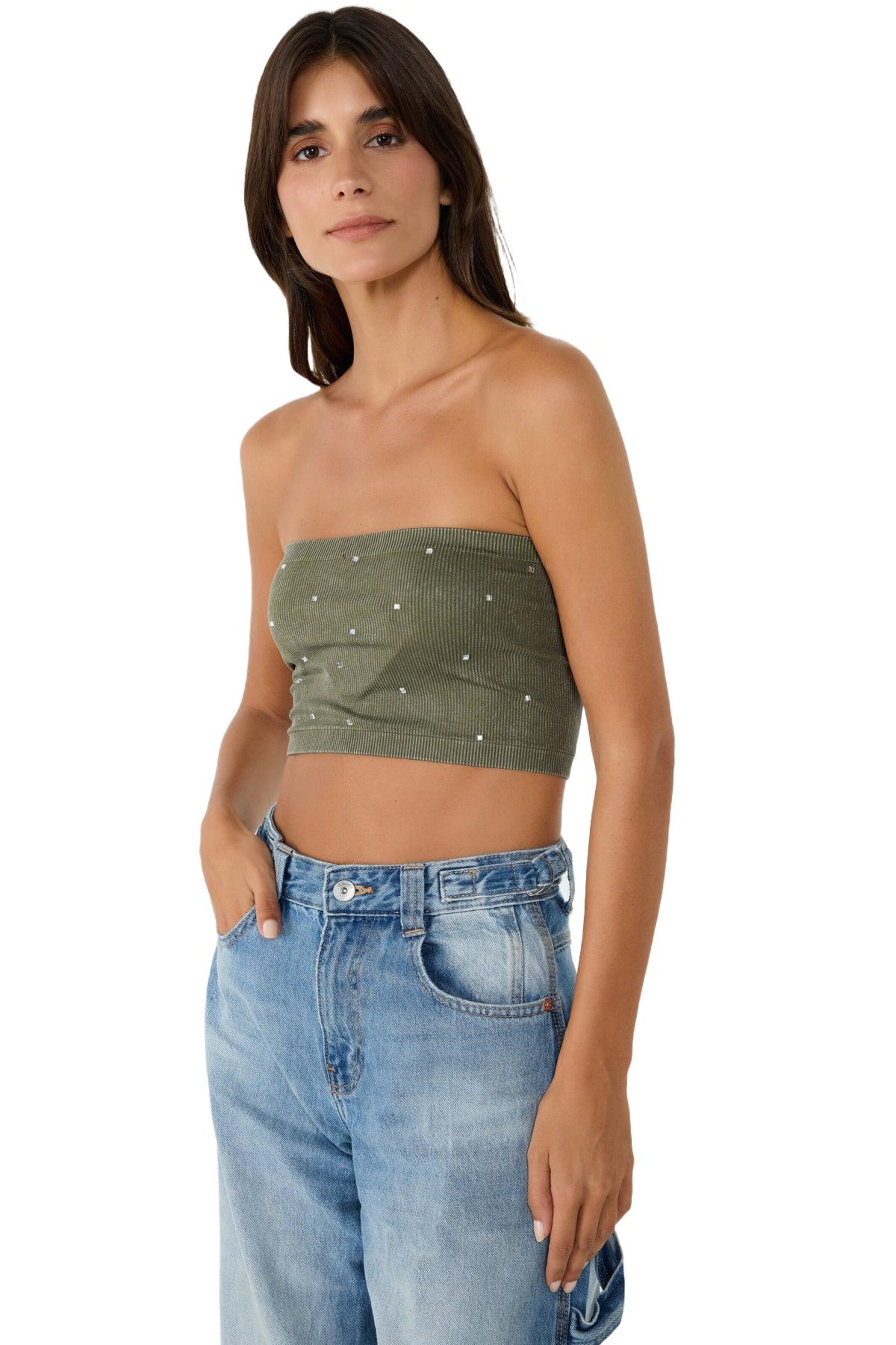 No Matter What Bustier BH in Groen: voorkant