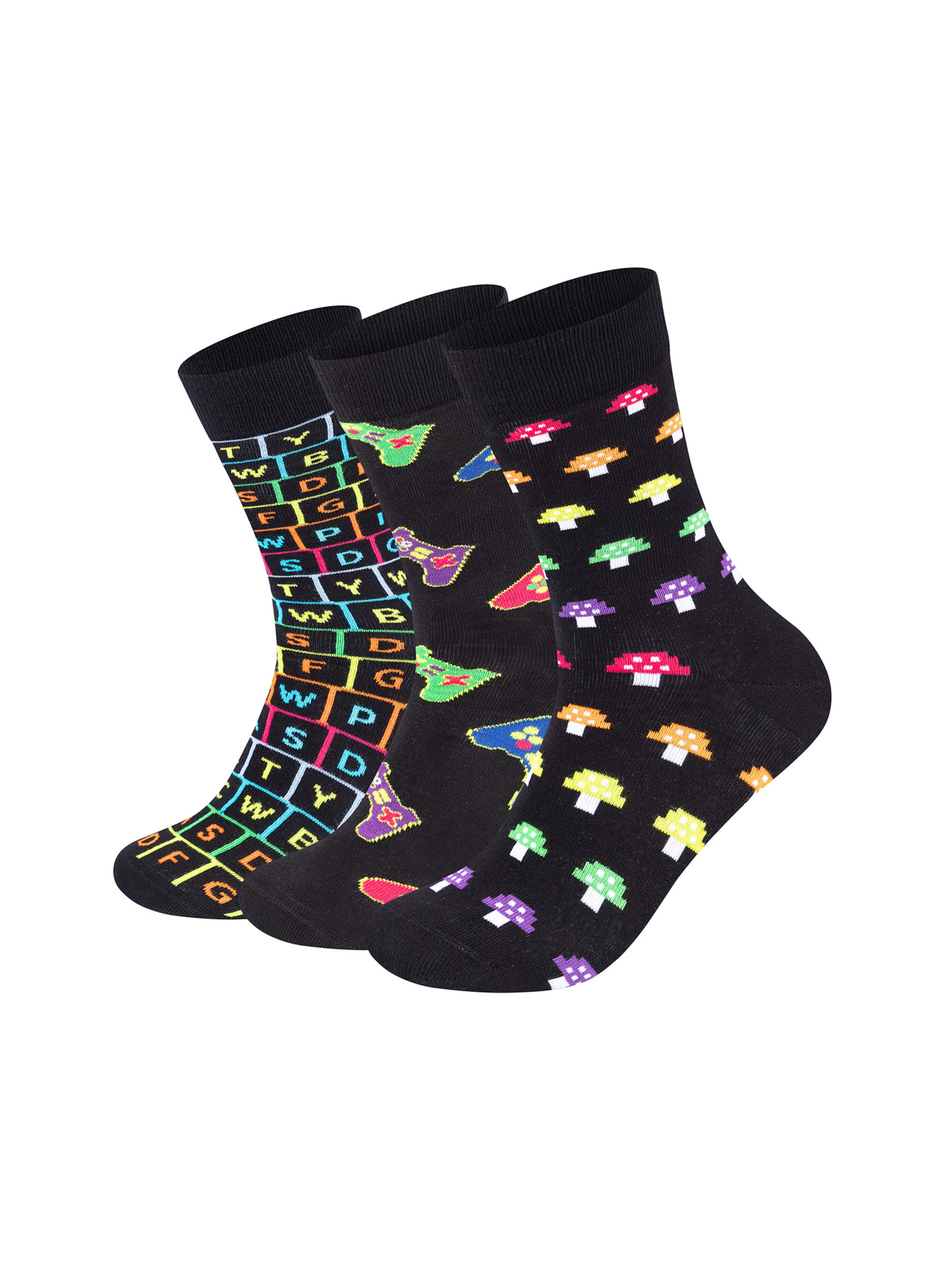 Happy Socks Socken 'Gaming' in mischfarben / schwarz, Produktansicht