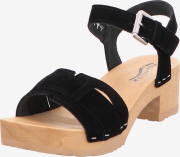 SOFTCLOX Strap Sandals 'Peppina' in Black: front