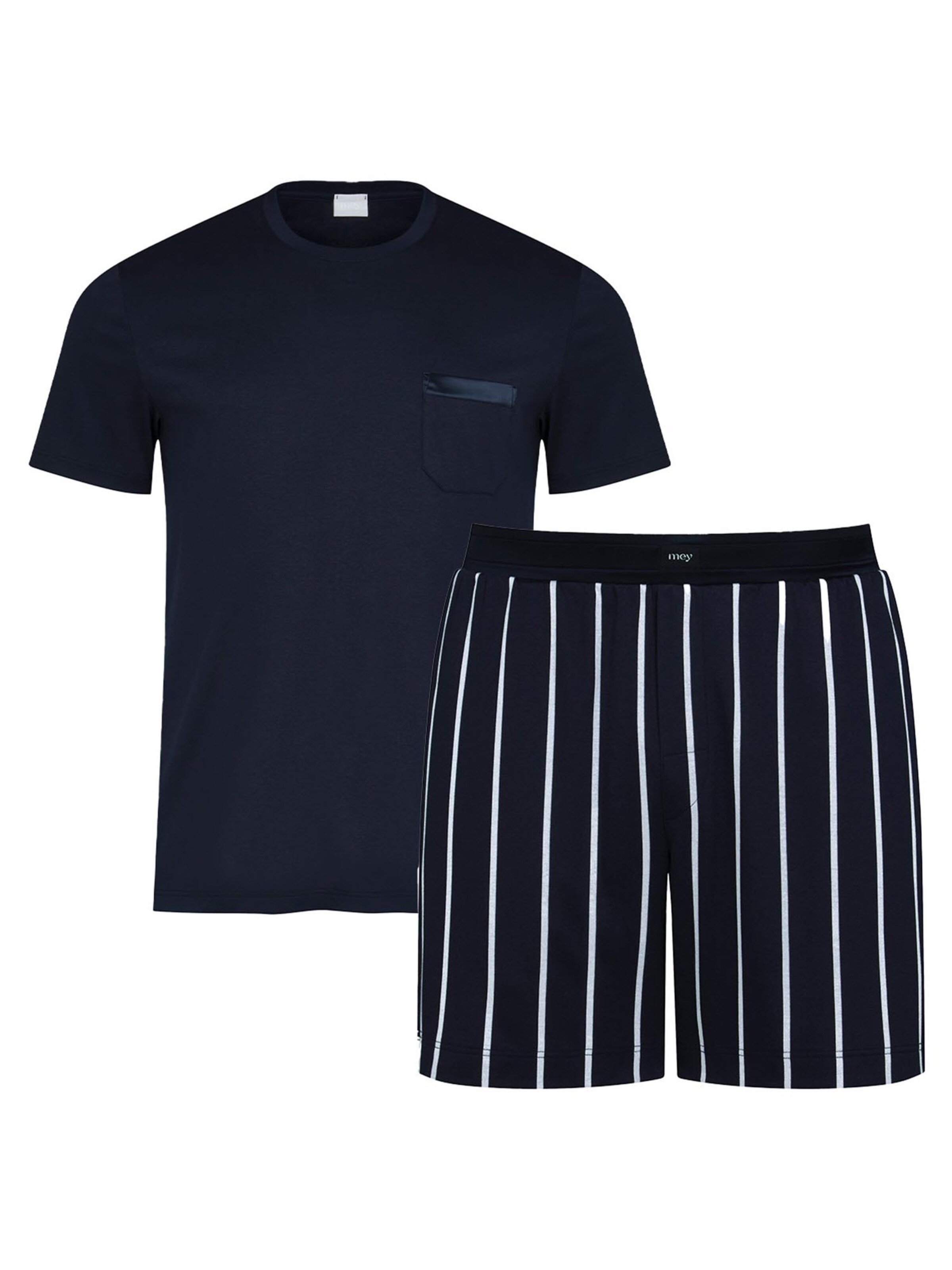 Mey Pajama short 'Valsted' in Blue: front