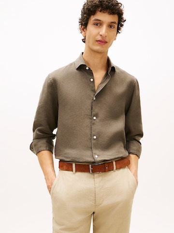 TOMMY HILFIGER Slim fit Zakelijk overhemd 'New York' in Groen: voorkant