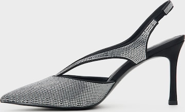 Estro - Zapatos destalonado '2370-2' en plata: frente