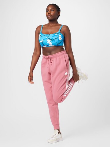 rožinė ADIDAS SPORTSWEAR Siaurėjantis Sportinės kelnės 'Future Icons 3-Stripes  '