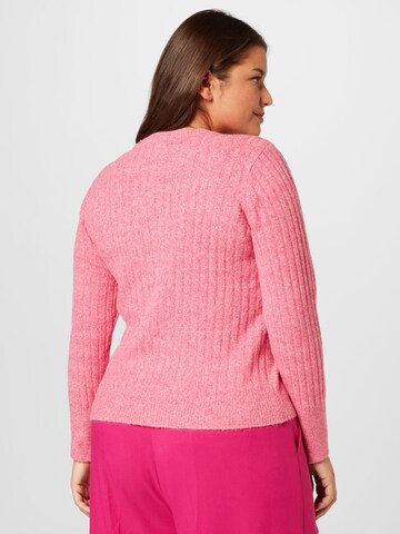 PIECES Curve Sweater 'NOVA' in Pink