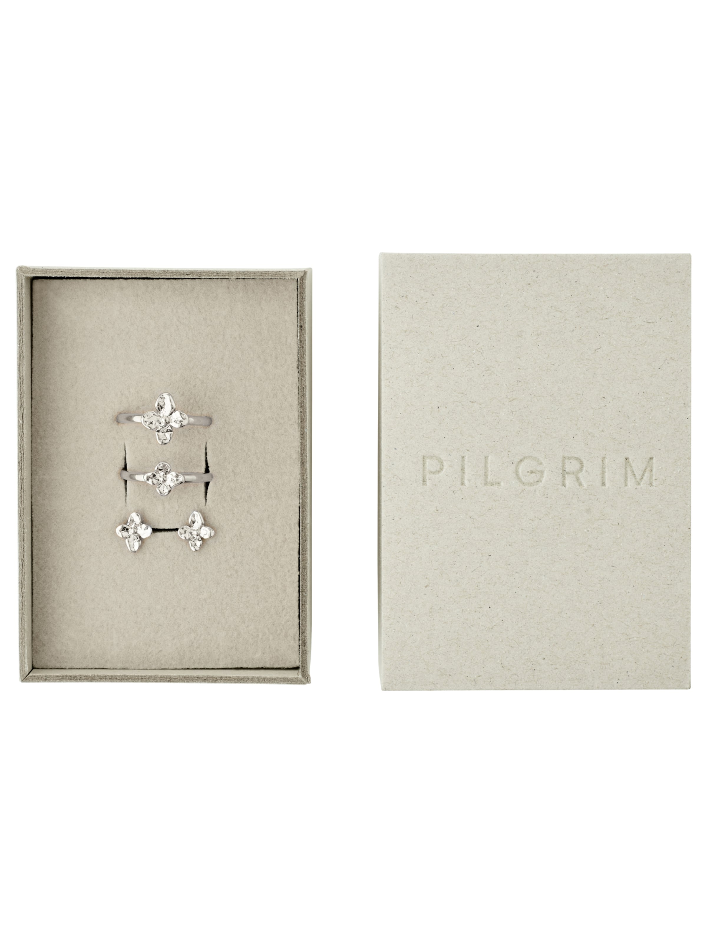 Set de bijuterii 'Sanine' de la Pilgrim pe argintiu: față