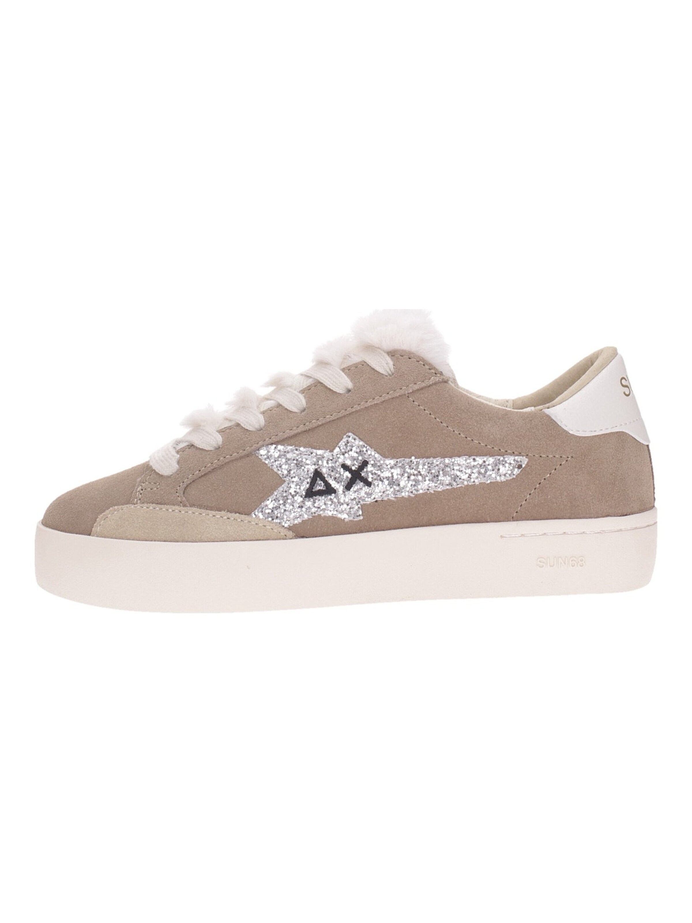 Sneaker bassa di SUN68 in beige: frontale
