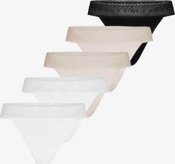 Mey String 'Modal Lace' in Weiß: Vorderseite
