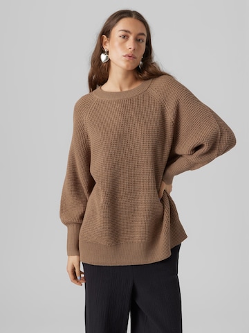 VERO MODA Pullover 'LEANNA' i brun: forside