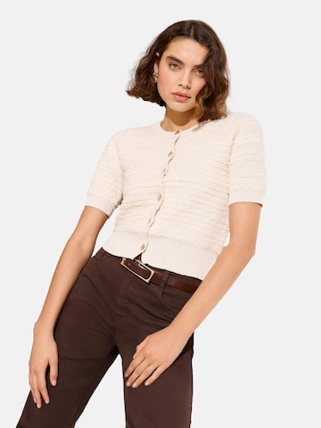 Friends Like These Gebreid vest in Wit: voorkant