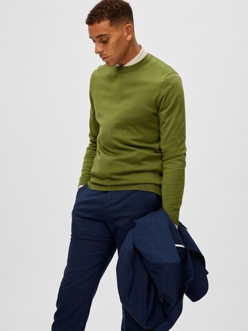 SELECTED HOMME Pulóver 'Town' - zöld