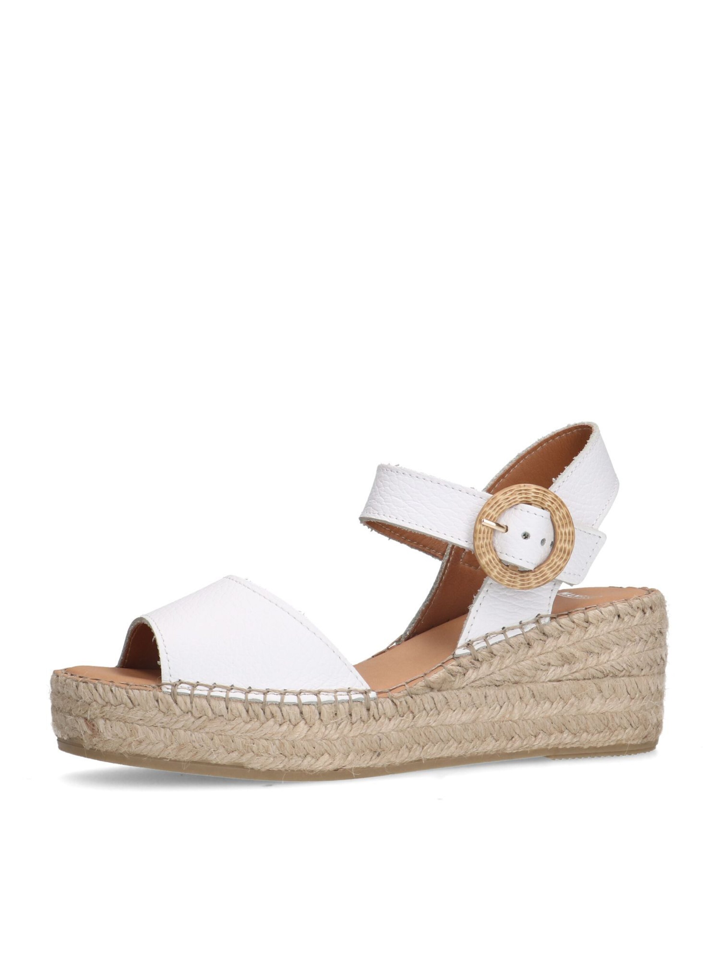 MANFIELD Sandale in Weiß: Vorderseite