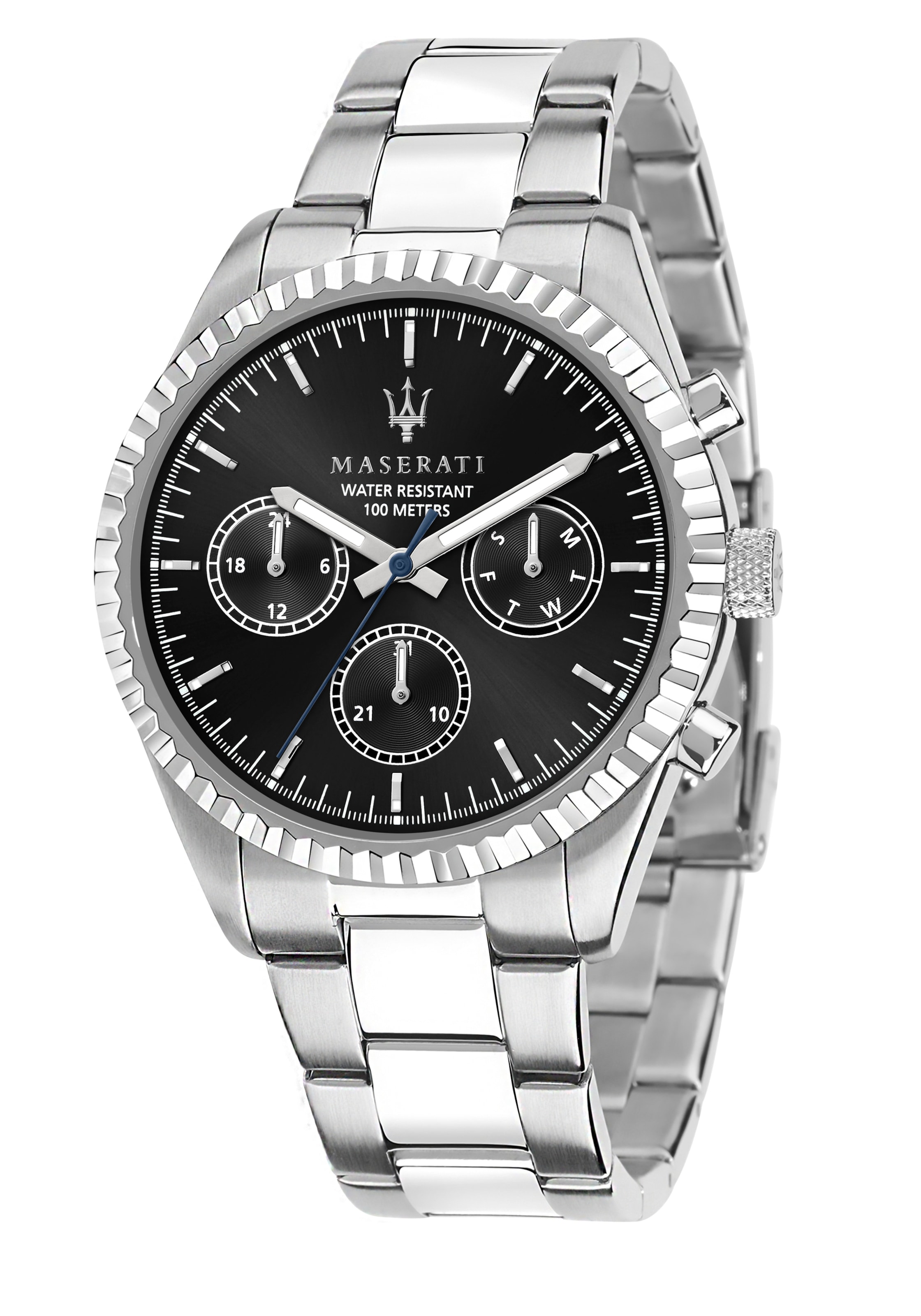 Maserati Uhr 'Competizione' in Silber: Vorderseite