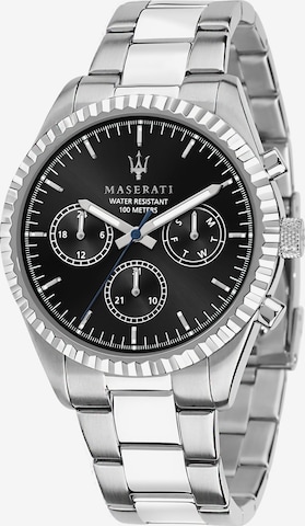 Maserati Analog Watch 'Competizione' in Silver: front