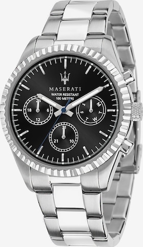 Montre à affichage analogique 'Competizione' Maserati en argent : devant