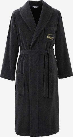 LACOSTE Bademantel lang 'LRENE' in Schwarz: Vorderseite