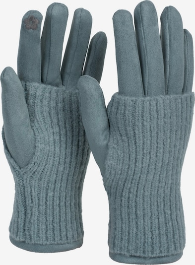 styleBREAKER Fingerhandschuhe '3 in 1 Touchscreen Stoff Handschuhe mit abnehmbarer Strick Manschette' in XS-XL in hellblau, Produktansicht