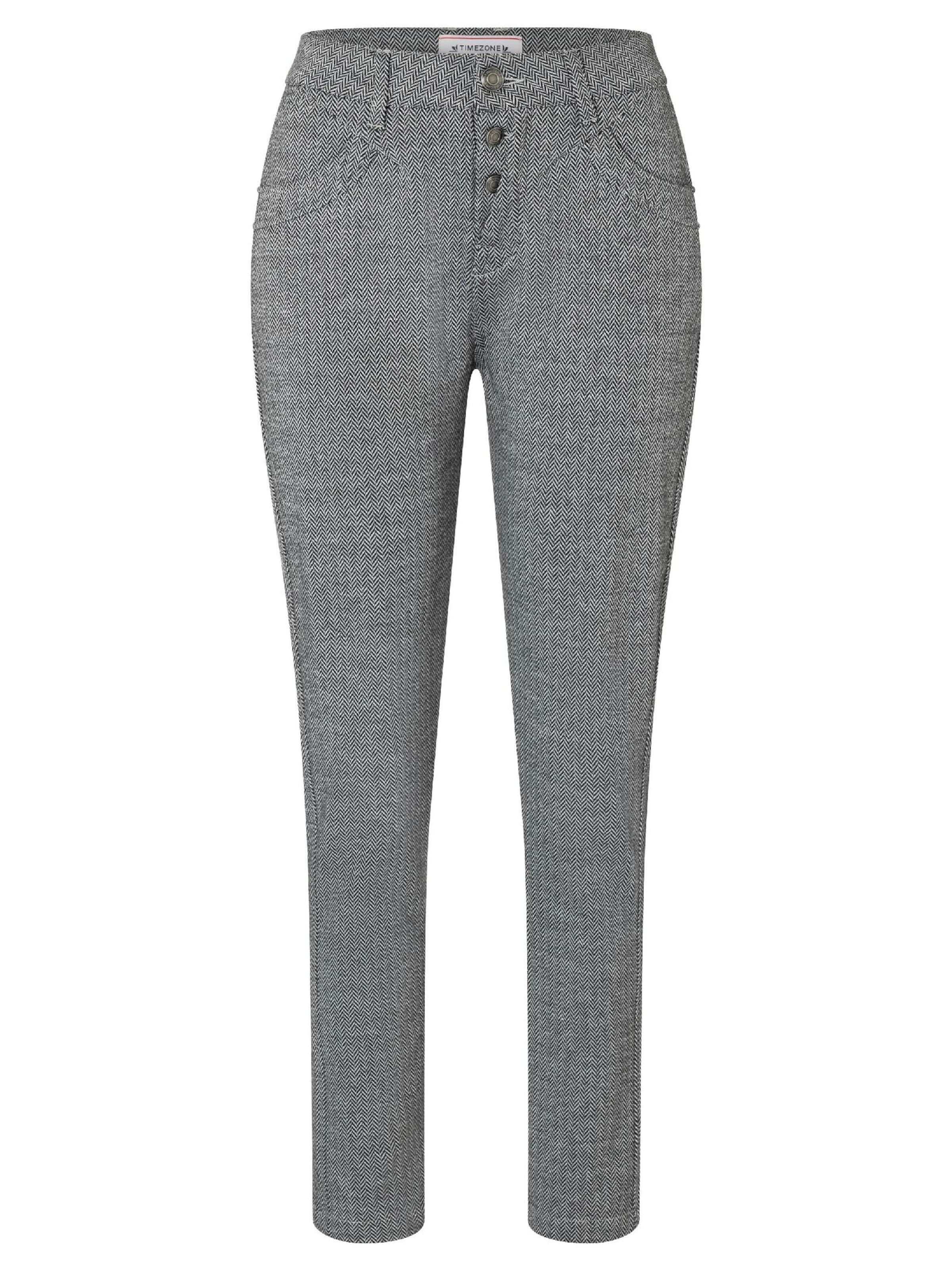 TIMEZONE Regular Hose 'Raven' in Grau: Vorderseite