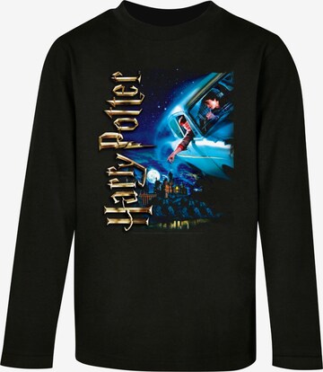 ABSOLUTE CULT Shirt ' Harry Smiles At Hogwarts' in Zwart: voorkant