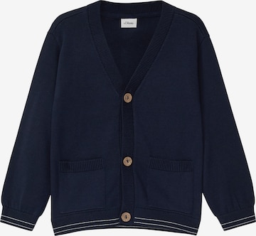 s.Oliver Gebreid vest in Blauw: voorkant