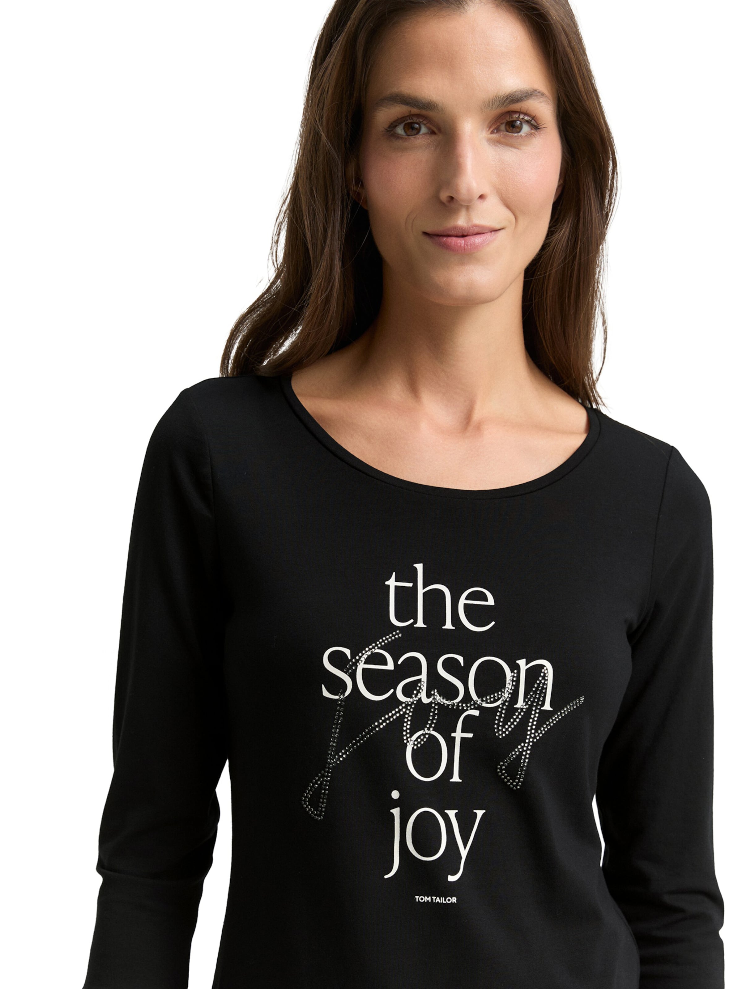 TOM TAILOR Shirt in Schwarz