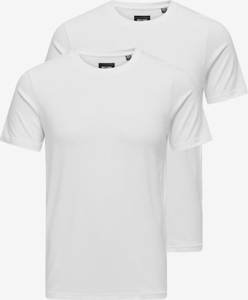 Only & Sons Μπλουζάκι 'THEO' σε λευκό: μπροστά