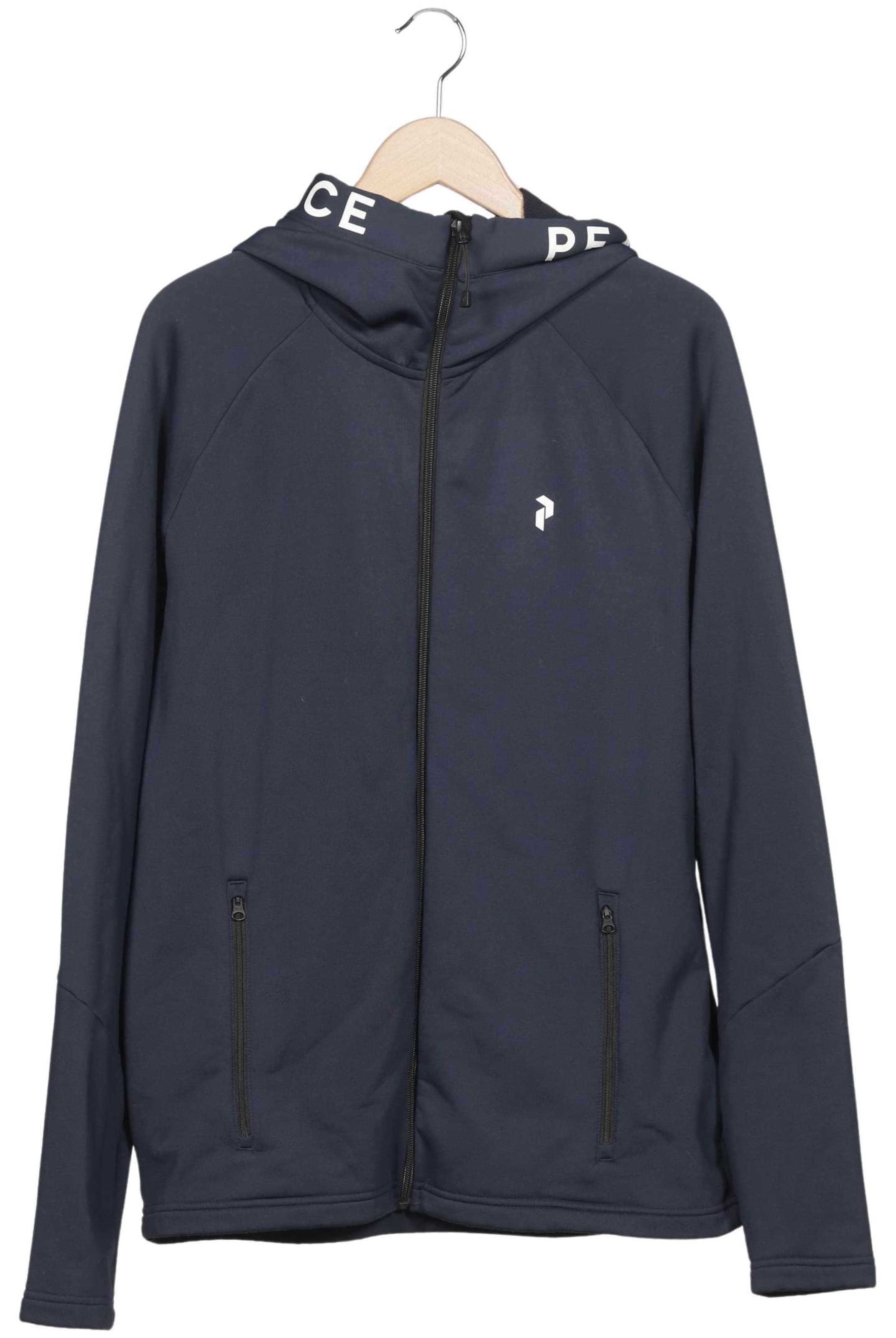 PEAK PERFORMANCE Sweatshirt & Zip-Up Hoodie in XL in Blue: front