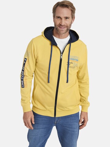 Jan Vanderstorm Zip-Up Hoodie ' Roderich ' in Yellow: front