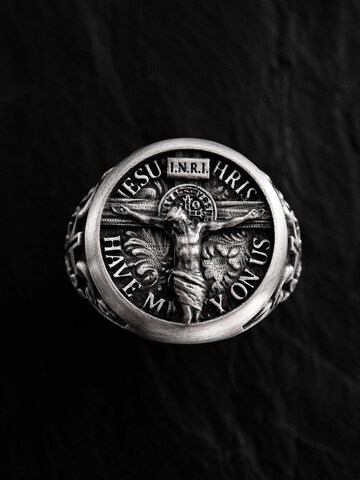 REYTEL Ring 'JESUS CHRIST HAVE MERCY ON US'‌‌‌ in Silber