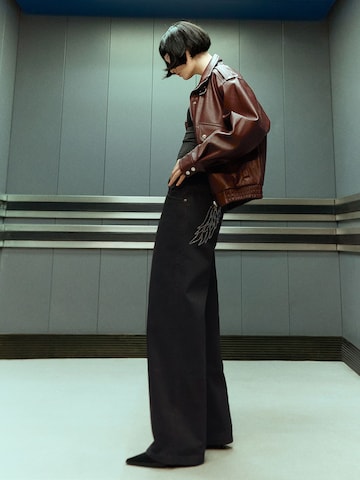 Baggy Jean Bershka en noir : devant