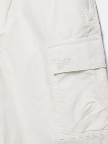 Pull&Bear Loosefit Cargobukser i hvid