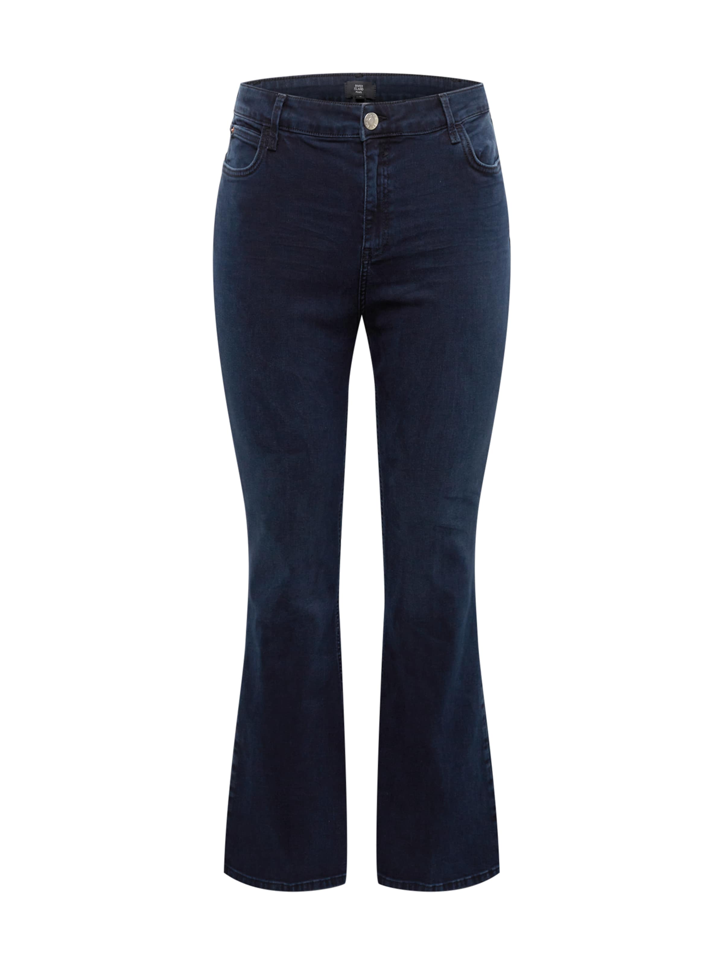 évasé Jean River Island Plus en bleu : devant