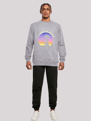 F4NT4STIC Sweatshirt 'Alien Peace Sunset' in Grijs