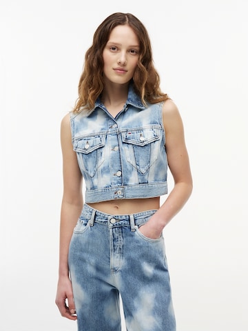 Tommy Jeans Weste in Blau: Vorderseite