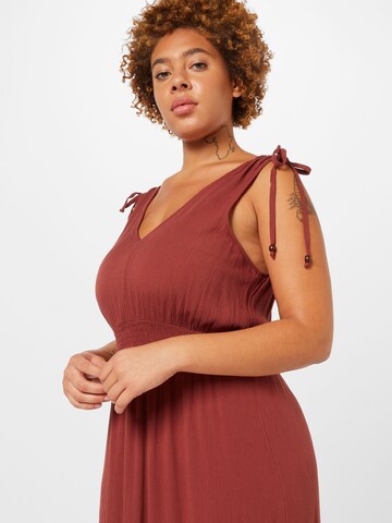 ABOUT YOU Curvy Summer Dress 'Candy' in Brown