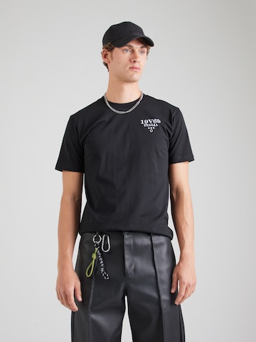 19V69 ITALIA T-Shirt 'Frank' in Schwarz: Vorderseite